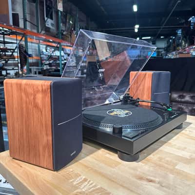 Audio-Technica AT-LP120XUSB-BK Direct-Drive Manual Turntable Package with Edifier RT1280DBs Bluetooth Speakers image 3