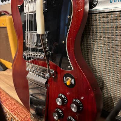 Upgraded, Modified & Distressed Gibson SG Special Faded with Rosewood Fretboard, Faded Worn Cherry w/HSC image 15
