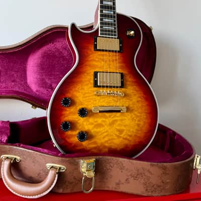 Gibson Les Paul Custom 2014 - Quilt Top - Bourbon Burst LEFT image 12