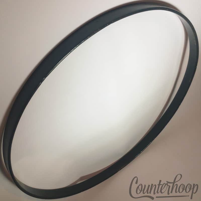 *Ludwig 28" Bass Drum Hoop/Rim Vintage 20s 1Ply Solid Maple Black Paint Marching image 1