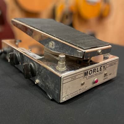 Vintage Morley PFW Power Fuzz Wah Pedal for Electric Guitar & Bass Silver w Power imagen 14