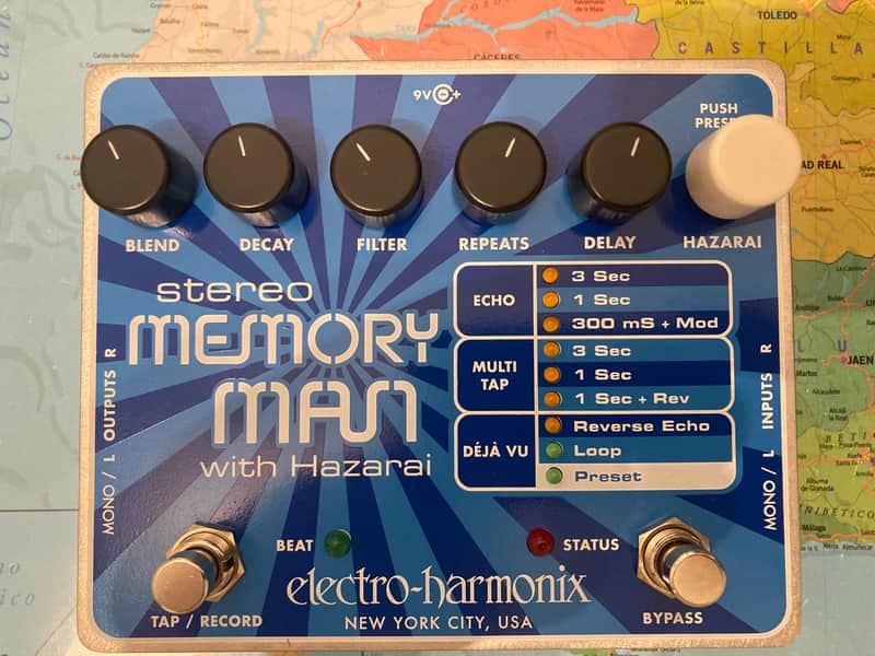 Electro-Harmonix Stereo Memory Man With Hazarai Digital Delay / Looper 2007 - Present - Blue image 1