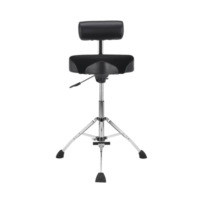 Gibraltar 9808HMTB Tall Hydraulic 16“ Cordura Saddle Stool w/ Backrest & Footrest image 1