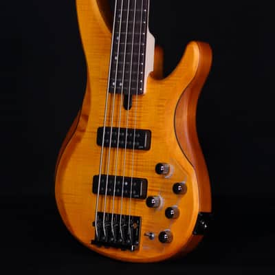 Yamaha TRBX605FM 5-String Electric Bass Guitar, Matte Amber image 2