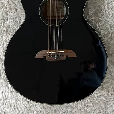 Alvarez ABT60CE-8BK 8-String Baritone Black Acoustic Electric Guitar, B-Stock image 1