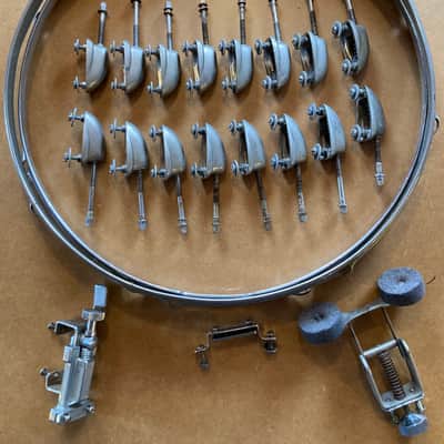Slingerland Marching snare drum parts 1955-1965 - Nickel plated (we think) image 1