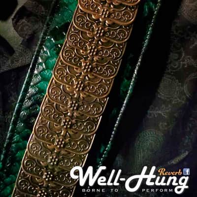 Well-Hung No Prisoners "DragonSlayer" 3" wide padded leather, green python with armor image 3