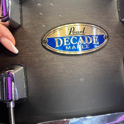Pearl Decade Maple 10"x7" Tom w/ OPTI-LOC Mount – Satin Black #262 Burst – Used image 6