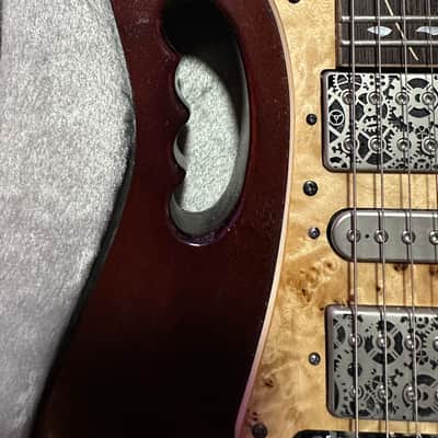 Ibanez JEM77WDP-CNL Steve Vai Signature Woody with Panga Panga Fretboard 2018 - Charcoal Brown Low Gloss image 4