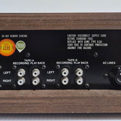 Pioneer SR-202W Reverb Amplifier 1971 - 1977 - Silver with Wood Sides image 4