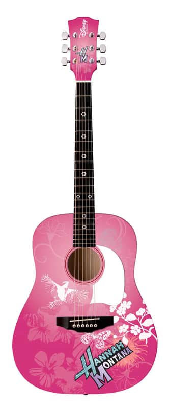 Washburn HMDPA34 Acoustic Hannah Montana - Miley Cyrus Guitar - Pink image 1