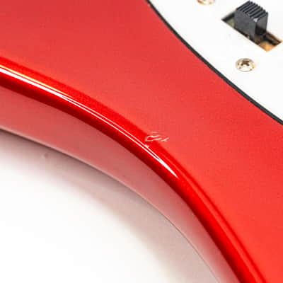 Fender Mustang MG69 MIJ 2012 Candy Apple Red Matching Headstock w/ Gig Bag image 15