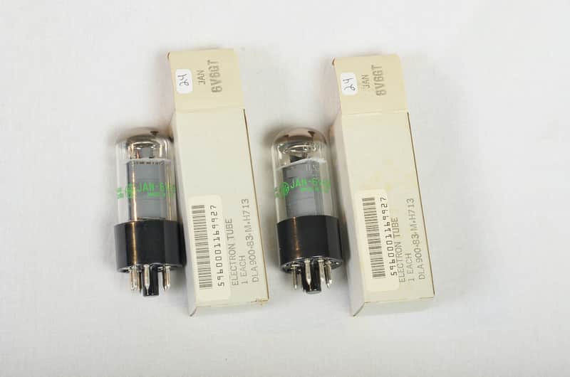 G.E 6V6GT JAN NOS Matched Pair image 1