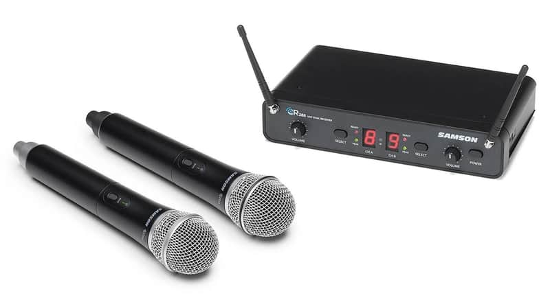 Samson Concert 288 Dual Channel Wireless Handheld System with (2) Q6 Handheld Microphones (CB288 x 2/CR288) - H Band image 1