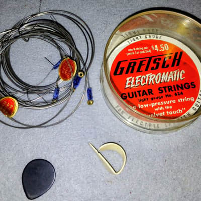 Vintage 1960s Gretsch Electromatic 624 Guitar Strings Case with strings Case Candy Maxwell Pick image 1