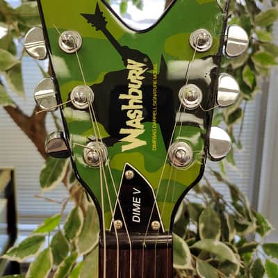 Washburn Dime V Dimebag Darrell Signature Electric Guitar - Camo image 5
