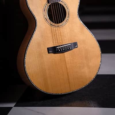 Cort Gold Passion Modern Concert Acoustic-Electric Guitar w/ Hard Case, Natural Glossy image 5