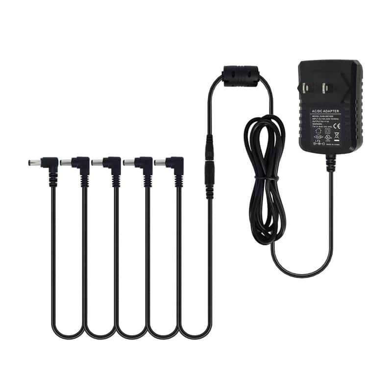 Guitar Effects Pedal Power Supply Adapter 9V DC with Cable 5 Way Daisy Chain Cord image 1