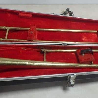 Couesnon Star Paris brass trombone, France, Vintage, Acceptable, w/ Case & MP image 1