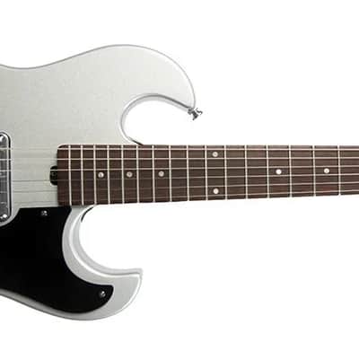 Silvertone Heavy Silverflake Offset Solid Body Electric Guitar w/ Bolt-On Neck / 2X Custom Lipstick Pickups / String Thru / Custom "Lipstick" Pickups