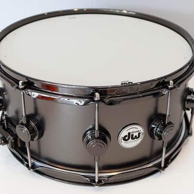 DW Collectors Satin Black Over Brass 6.5" x 14" Snare Drum w/ VIDEO! image 4
