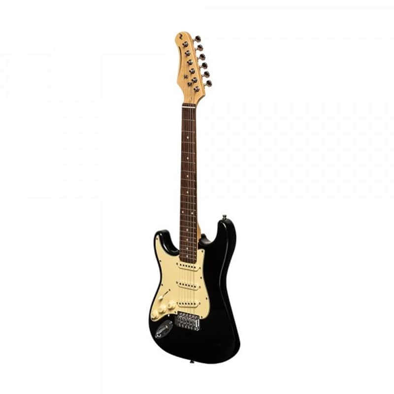 Stagg SES-30 BK 3/4LH Standard "S" 3/4 Size Maple Neck 6-String Electric Guitar for Left Hand Player image 1
