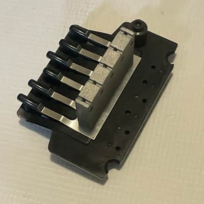 2000's Jackson Dinky Guitars JT-580LP Black Licensed Floyd Rose Tremolo Guitar Bridge image 8