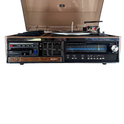 Vintage 1970's Sony HP-318 Stereo - Tuner, Belt Driven Turntable, 8 Track Player, 4 Speakers! image 1