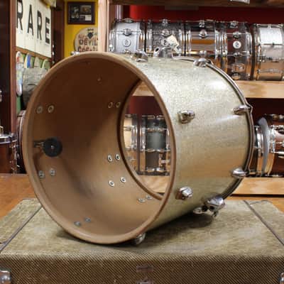 1970s Slingerland Gene Krupa Deluxe Outfit in Sparkling Silver Pearl 14x20 9x13 16x16 image 19