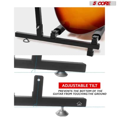 5 Core Multi Guitar Rack Stand Floor 5 Slot Adjustable Flying V Guitars Holder image 5