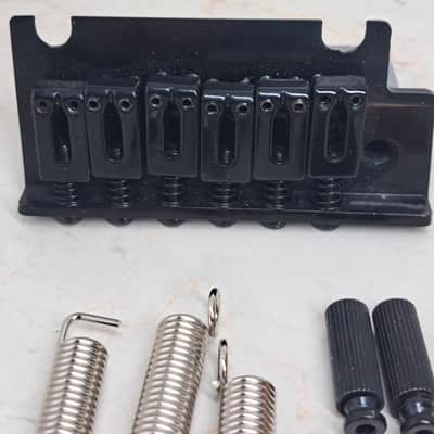 Unknown Complete Tremolo Bridge System w/ Posts & Springs- Rt Handed- Black Finish image 1