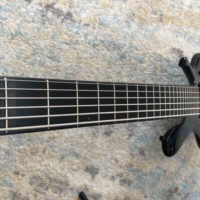 LeFay Pangton 6 string bass guitar headless Translucent Black Green Blue Metalflake Le Fay image 18