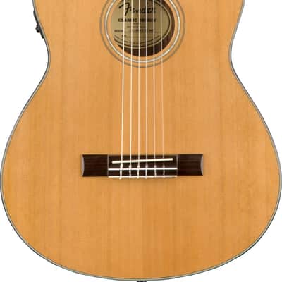 Fender CN-140SCE Nylon Thinline Acoustic Electric Guitar. Walnut FB, Natural w/Case image 1