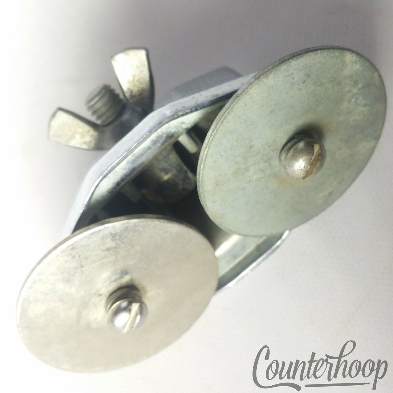 Ludwig Tom Drum/Bass Spur/Cymbal Arm Mount Chrome Vintage 60s USA Wing-Nut Parts — main photograph