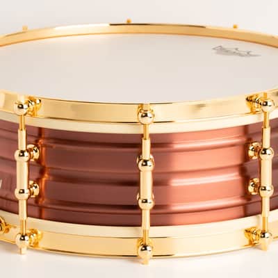 AK Drums Copper Shell Dresdner Type Orchestra Model / DeLuxe repro Copper Finish 5"x14" image 4