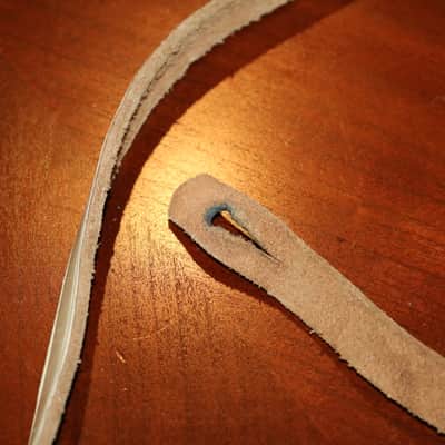 Bobby Lee  Leather Guitar Strap  Circa 1958-1960 - White image 7