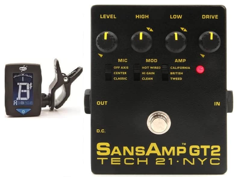 Tech 21 NYC Sansamp GT2 Preamp Stomp Box Record Direct 100% Analog Circuitry ( DUNLOP GUITAR TUNER ) Bild 1