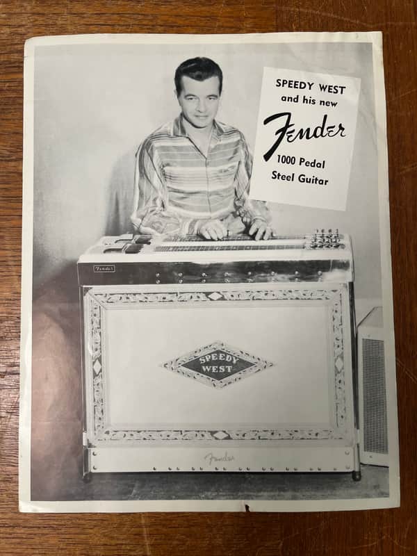 1950’s Fender Speedy West 1000 Pedal Steel Advertising Promo Photo image 1