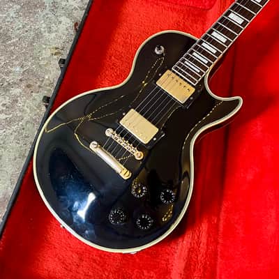 Orville by Gibson Les Paul Custom c 1993 - Black Beauty original vintage MIJ Japan fujigen LPC image 5