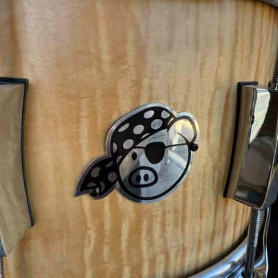 ~RARE!~ Pork Pie USA Custom 7x12 Curly Maple/Copper Hybrid Snare Drum (Rm 4) image 2