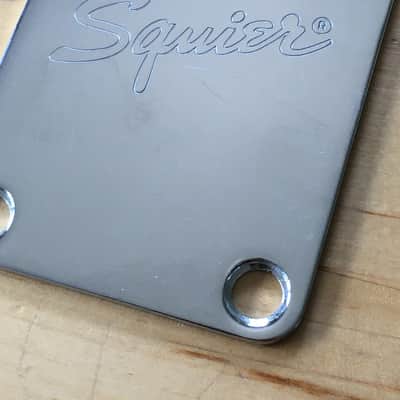 Vintage Fender Squier Neck Plate Chrome Plating Original Natural Light Relic NOS image 2