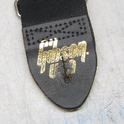 Vintage Gibson USA Logo Strap Black Nylon Gold Logo image 1