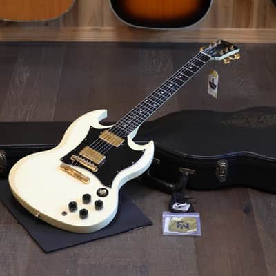 2000 Gibson SG Standard Ebony FB Gold HW Electric Guitar Alpine White + HSC