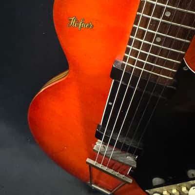 Hofner Colorama II Model 444 - All Original - Black Bar Pickups - Clean Player - Lightweight - Chipboard Case - 1959 image 17