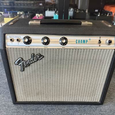 Fender Champ Silverface 6 watt Tube Combo Amp 1981 - Re-Capped, Tubed, + Jensen Mod Speaker + orig speaker + Cover image 1
