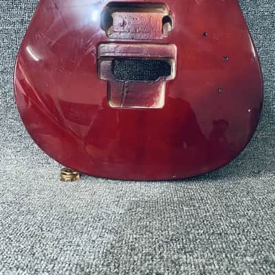Transparent Red Floyd Rose Ready Guitar Body, Unfinished image 8