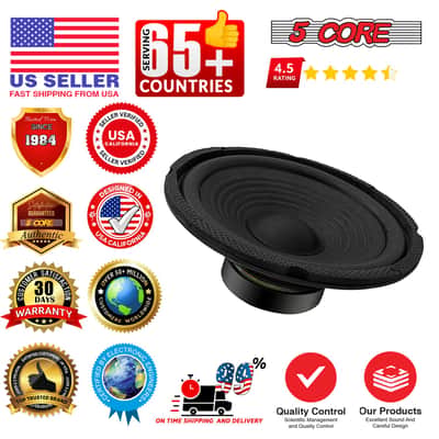 5 Core 6 Inch Subwoofer Pair 300W Car Audio Sub Woofer 4 Ohm Deep Bass Replacement Loud Speaker image 8