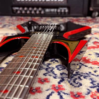 2007 B.C. Rich MK3 Warbeast 7-String - Black w/ Red Bevel image 9