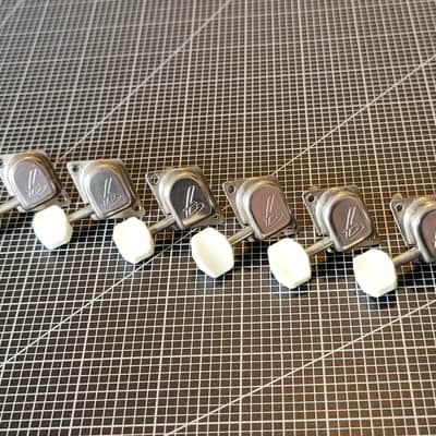 Fender F Tuners - F logo - Vintage - 1968 - White Cream Ivory Pegs - full kit image 6