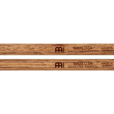 Meinl Waxed 5A Drumstick Hickory Medium-Heavy Acorn tip Pair image 4